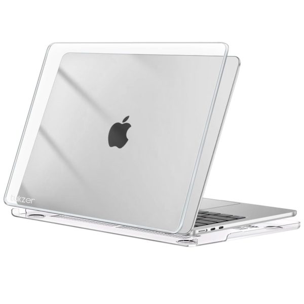 Hard Shell Case Cover Compatible for New Apple MacBook Air 13.6 inch M4 A3240 M3 A3113 M2 A2681  Release, M4 M3 M2 Air 13" with Anti Slip Feet Pads-Clear
