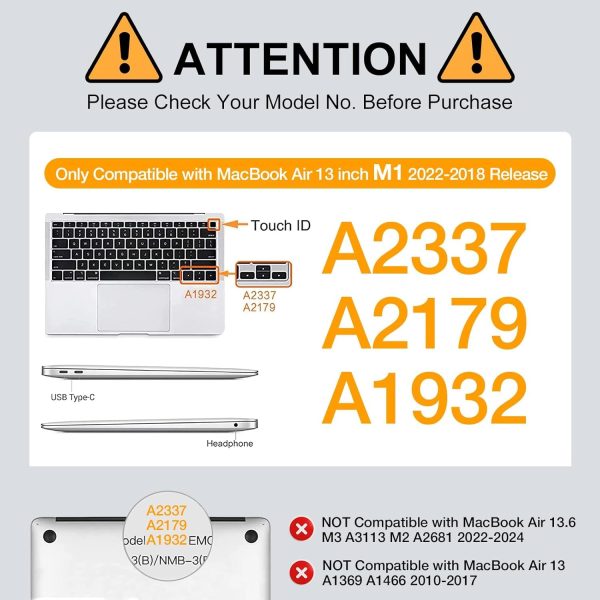 Hard Shell Case Cover | Shockproof Protector for MacBook Air Cover | Compatible for M1 A2337 | A2179 | A1932 - Image 3