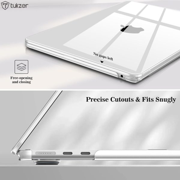 Hard Shell Case Cover Compatible for New Apple MacBook Air 13.6 inch M4 A3240 M3 A3113 M2 A2681  Release, M4 M3 M2 Air 13" with Anti Slip Feet Pads-Clear - Image 3