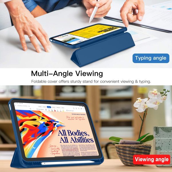 Smart Case for iPad (A16) 11th/10th Generation (2025/2022) [Auto Sleep/Wake Cover] [Pencil Holder] [Soft Flexible Case] Rugged Series for Apple iPad... (Navy Blue) - Image 3