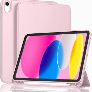 Smart Case for iPad (A16) 11th/10th Generation (2025/2022) [Auto Sleep/Wake Cover] [Pencil Holder] [Soft Flexible Case] Rugged Series for Apple iPad...